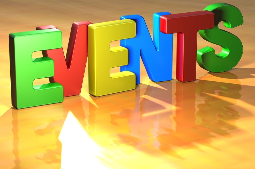 Word Events on yellow background